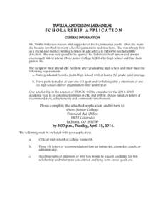 CITIZENS UTILITIES SCHOLARSHIP