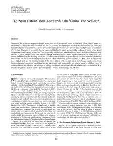 To What Extent Does Terrestrial Life “Follow The Water”?