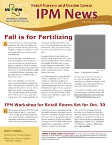 Retail Nursery and Garden Center  IPM News Vol. 2 No. 3 September 2012 l