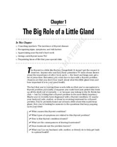 Chapter 1  AL The Big Role of a Little Gland 䊳 Crunching numbers: The incidence of thyroid disease