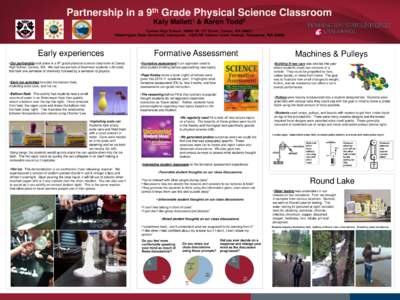 Partnership in a  th 9  Grade Physical Science Classroom