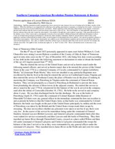 Southern Campaign American Revolution Pension Statements & Rosters Pension application of Lawson Hobson S2626 Transcribed by Will Graves f38VA[removed]