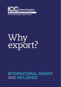 Why export? international insight and influence  Contents