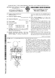 (12) INTERNATIONAL APPLICATION PUBLISHED UNDER THE PATENT COOPERATION TREATY (PCT[removed]World Intellectual Property Organization International Bureau  11111111111111111111111111111111111111111111111111111111111111111111