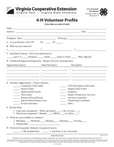 4-H Volunteer Enrollment Publication[removed]Revised 2013  *