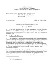 148 FERC ¶ 61,032 UNITED STATES OF AMERICA FEDERAL ENERGY REGULATORY COMMISSION Before Commissioners: Cheryl A. LaFleur, Acting Chairman; Philip D. Moeller, John R. Norris,