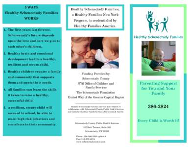 5 WAYS Healthy Schenectady Families WORKS Healthy Schenectady Families, a Healthy Families New York