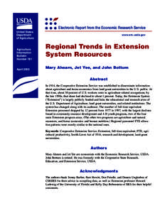 Regional Trends in Extension System Resources
