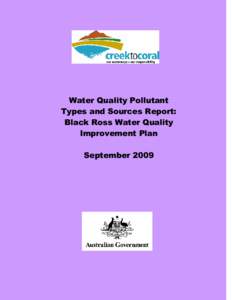 Water Quality Pollutant Types and Sources Report: Black Ross Water Quality Improvement Plan September 2009
