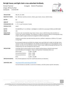 Rat IgG-heavy and light chain cross-adsorbed Antibody Donkey Polyclonal Conjugate  Alkaline Phosphatase