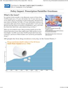 CDC - Prescription Painkiller Overdoses Policy Impact Brief - Home and Recreational Safety - Injury Center