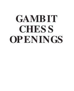 GAMBIT CHESS OPENINGS  1