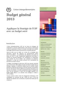 Union interparlementaire  2EX/265/6b)-P.1 CL[removed]P.1  Budget général