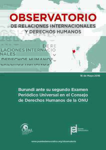 OBSERVATORIO DE RELACIONES INTERNACIONALES Y DERECHOS HUMANOS 16 de Mayo 2016
