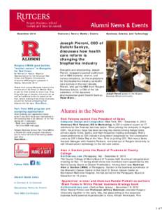 Rutgers Business School Alumni News & Events