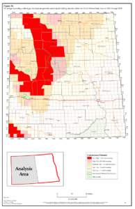 EN EY Figure 34.  Oil and gas (excluding coalbed gas) development potential and projected drilling densities within the North Dakota Study Area for 2010 through 2029.