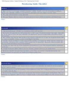 OSHA Ergonomic Solutions: Computer Workstations eTool - Purchasing Guide Checklist