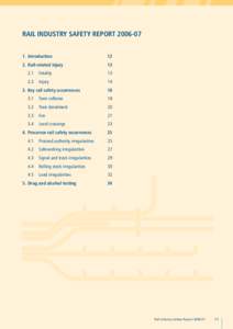 RAIL INDUSTRY SAFETY REPORT[removed].	Introduction 12  2.	Rail-related injury