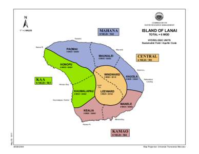 6012  COMMISSION ON WATER RESOURCE MANAGEMENT  ISLAND OF LANAI