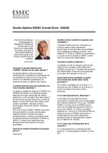 Double diplôme ESSEC Grande Ecole - ENSAE