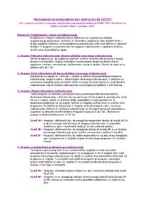 MEDNARODNA STANDARDNA KLASIFIKACIJA ISCED  (Vir: Unescov priročnik za uporabo mednarodne standardne klasifikacije ISCED 1997, Ministrstvo za šolstvo znanost in šport, Ljubljana, 2001) Stopnja O: Predprimarna vzgoja in