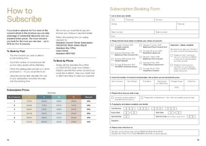 How to Subscribe Subscription Booking Form 1. Let us know your details Title