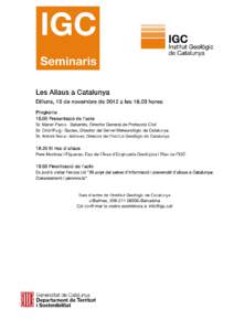 Seminaris IGC: Les Allaus a Catalunya