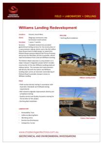 Williams Landing Redevelopment Location: Victoria, South West  Client: