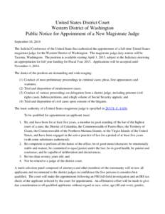 Microsoft Word[removed]Public Notice for Appointment of a New Magistrate Judge.docx