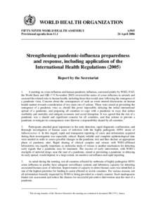 Medicine / Influenza A virus subtype H5N1 / Animal virology / Pandemics / Avian influenza / Influenza pandemic / Human flu / FluMist / International Partnership on Avian and Pandemic Influenza / Influenza / Health / Epidemiology