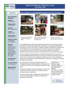 Habitat for Humanity in Okaloosa County  Habitat for Humanity of Okaloosa County Newsletter[removed]Summer 2014