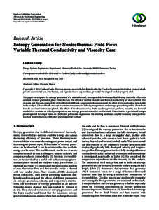 Heat transfer / Thermodynamic entropy / Fluid dynamics / Aerodynamics / State functions / Entropy / Bejan number / Viscosity / Dimensionless quantity / Physics / Chemistry / Thermodynamics