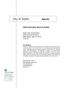 City of Dublin  Agenda ARCHITECTURAL REVIEW BOARD Dublin City Hall Building