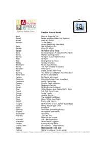 Families Picture Books Booklist