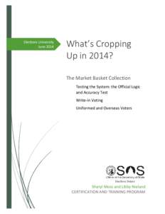 Elections University June 2014 What’s Cropping Up in 2014? The Market Basket Collection