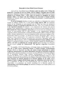 Biographie de Jean-Michel Eymeri-Douzans Agé de 40 ans, Jean-Michel Eymeri-Douzans a passé son enfance entre l’Afrique des grands lacs, l’Amérique du Sud et la Caraïbe, avant de regagner l’Hexagone pour ses études