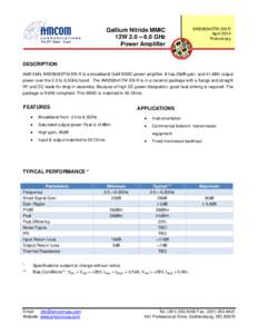 DBm / Monolithic microwave integrated circuit / Gain / Electromagnetism / Electronics / Technology / Amplifiers