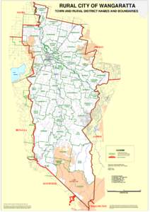 RURAL CITY OF WANGARATTA  BOORHAMAN NORTH  TOWN AND RURAL DISTRICT NAMES AND BOUNDARIES