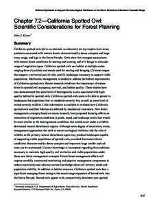 Science Synthesis to Support Socioecological Resilience in the Sierra Nevada and Southern Cascade Range -- Vol. 1