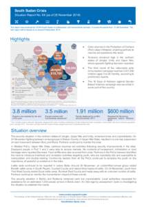 South Sudan Crisis_Situation Report No 64 as of 28 Nov 2014.indd