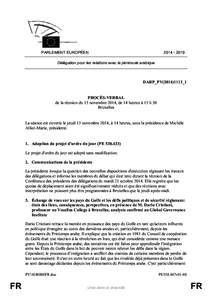 [removed]PARLEMENT EUROPÉEN Délégation pour les relations avec la péninsule arabique  DARP_PV(2014)1113_1