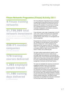 Upskilling the Employed  Finuas Networks Programme (Finuas) ActivityFinuas training networks