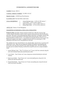 ENVIRONMENTAL ASSESSMENT RECORD NUMBER: Forestry–[removed]CASEFILE / PROJECT NUMBER: CO-SJPLC[removed]PROJECT NAME: CANM Pinyon Pine Protection PLANNING UNIT: San Juan Public Lands Center LEGAL DESCRIPTION: