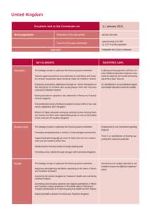 United Kingdom Document sent to the Commission on: Roma population Estimate in the document