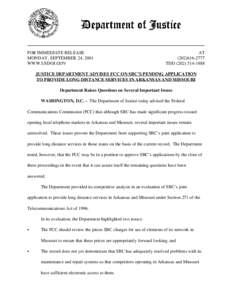 FOR IMMEDIATE RELEASE MONDAY, SEPTEMBER 24, 2001 WWW.USDOJ.GOV AT[removed]