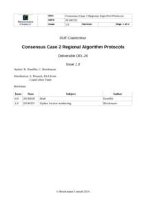 DOC:  Consensus Case 2 Regional Algorithm Protocols DATE: