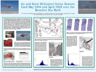 Ice and Snow Helicopter-borne Sensors Used May 2004 and April 2008 over the Beaufort Sea Shelf Dr. Simon Prinsenberg and Ingrid Peterson, Bedford Institute of Oceanography, Dartmouth, Canada Dr. Scott Holladay, Geosensor