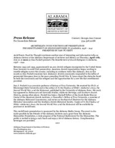 Press Release For Immediate Release Contact: Georgia Ann Conner[removed]