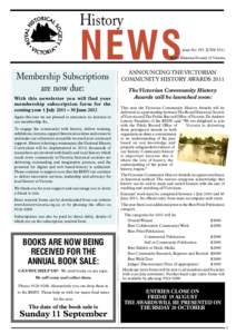 History  News Issue No. 293 JUNE 2011