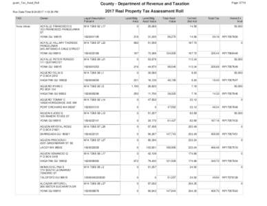 guam_Tax_Assd_Roll  Page: 5719 County - Department of Revenue and Taxation 2017 Real Property Tax Assessment Roll